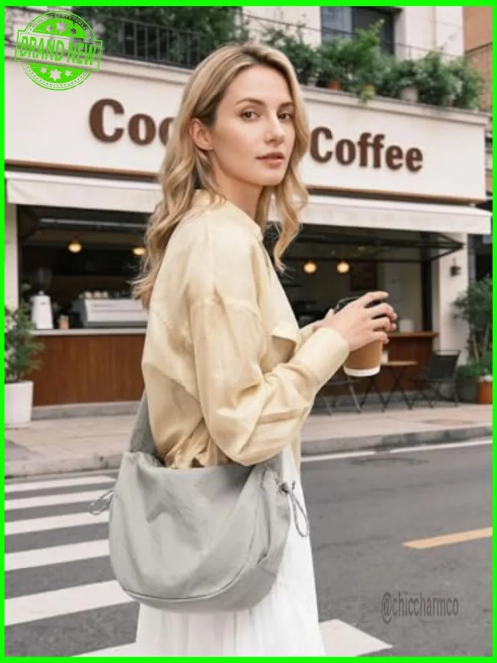 Large Waterproof Nylon Crossbody Bag Anti-Theft Hobo Purse Travel Daily